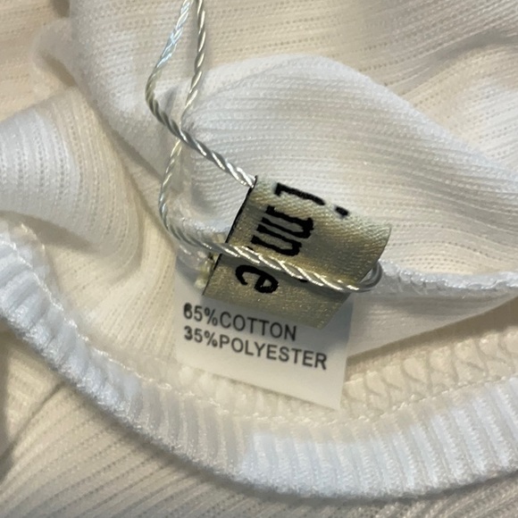 NWT Connie White Ribbed Tank - Picture 5 of 6